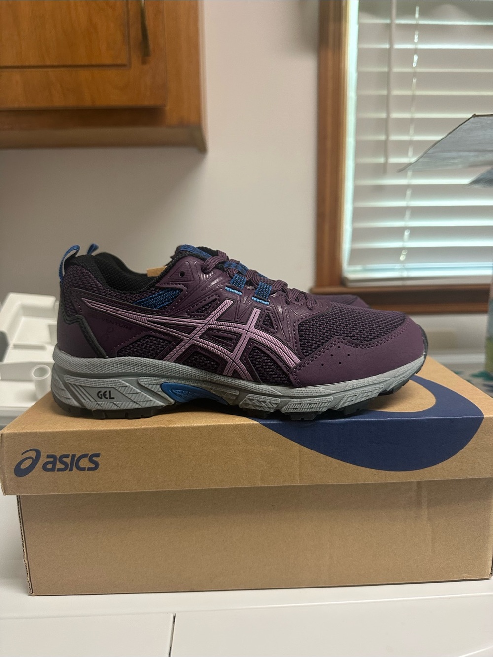 Asics Women's Purple and Blue GEL-Enhanced Trail Sneaker